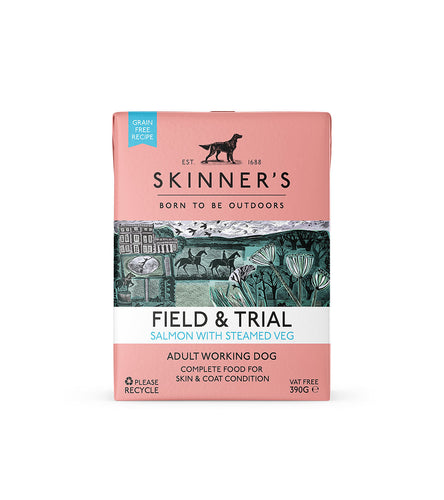 Skinner's Field & Trial Salmon and Steamed Veg Dog Wet Food 390g x 18packs