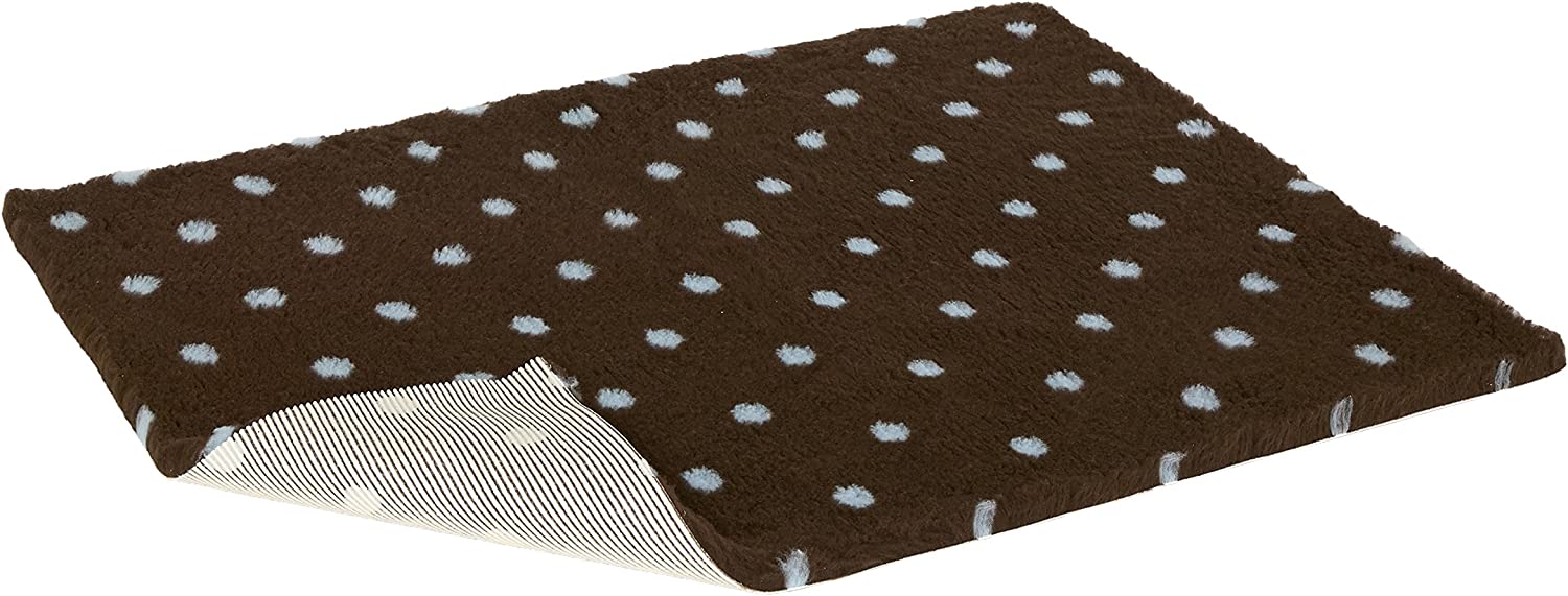 Vetbed Non Slip Polka Dot Brown With Blue Dots Cats and Dogs Bed