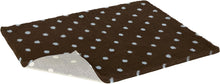 Load image into Gallery viewer, Vetbed Non Slip Polka Dot Brown With Blue Dots Cats and Dogs Bed