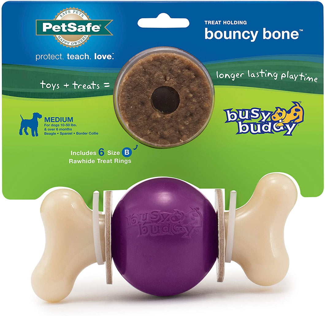 Busy Buddy Bouncy Bone Treat Rings Dog Toy