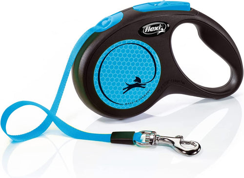 Flexi New Neon M Tape 5m Blue Dog Leash