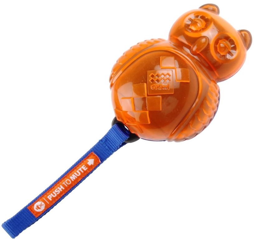 GiGwi Push to Mute Transparent Owl Blue/orange