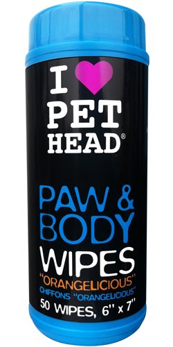 Pet Head Dog Paw & Body Wipes Pack Of 50