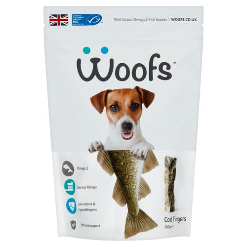 Woofs Cod Fingers Omega 3 Dog Treat