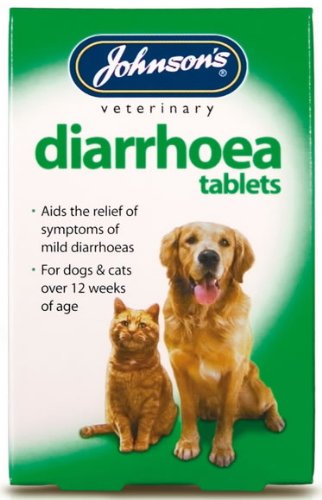 Johnsons Diarrhoea Tablets For Dogs 12 Tablets 30G