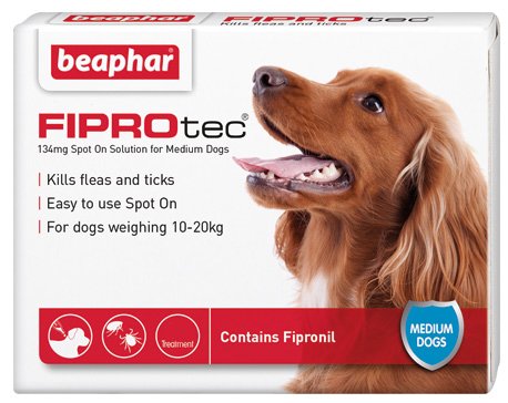 Beaphar Fiprotec Spot On Solution For Medium Dogs 6 Treatments