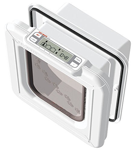 Cat Mate Elite Microchip Cat Flap With Timer Control - White