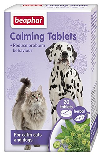 Beaphar Natural Effective Calming Solutions Cat Dog Stress Relief Fireworks Vets Calming Tablets - Dog/Cat 20 Tablets