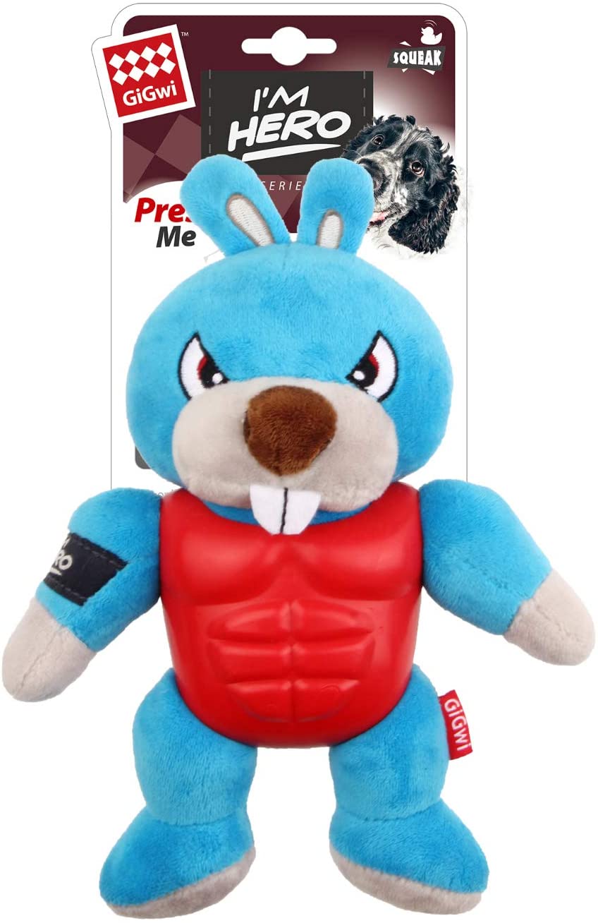 GiGwi I'm Hero Armor Plush with Squeaker Dog Toy