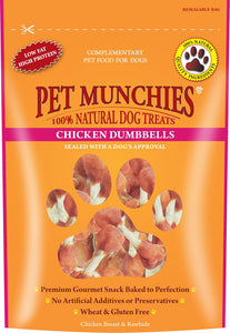Pet Munchies Chicken Dumbbells Dog Chews Various Pack Sizes