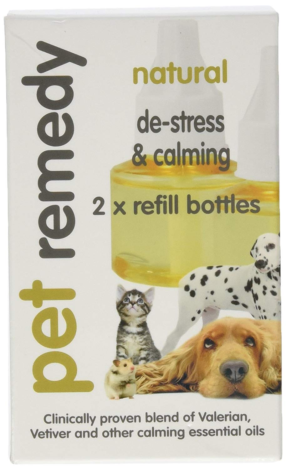 Pet Remedy Natural De-Stress Refill For Cat Dog Pet  40 Ml, Pack Of 2