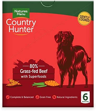 Natures Menu Country Hunter Dog Wet Food Beef (6Pk) 150g pouch