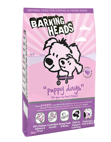 Barking Heads Dog Food Puppy Days Chicken & Salmon 6 Kg