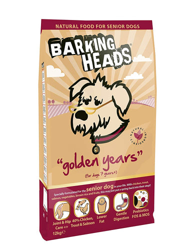 Barking Heads Dog Food Golden Years Senior - Chicken & Salmon 12Kg