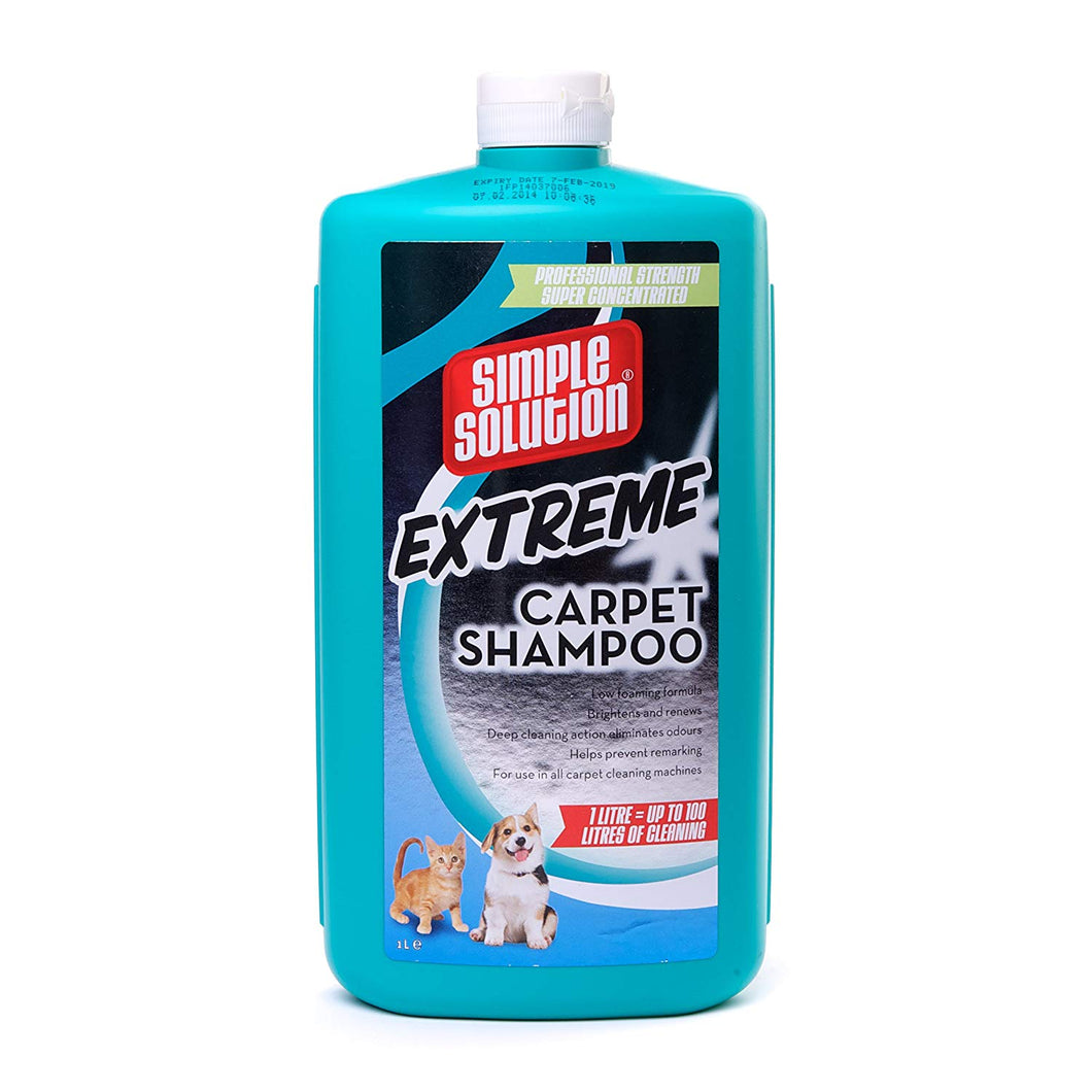 Simple Solution Extreme Carpet Shampoo For Pet Cat Dog Stains & Odours - 1 Litre