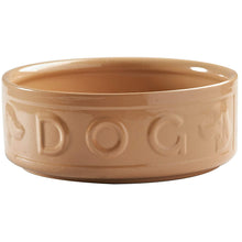 Load image into Gallery viewer, Mason Cash Pod Dog Bowl Yellow Ceramic Cane Lettered 130 Mm