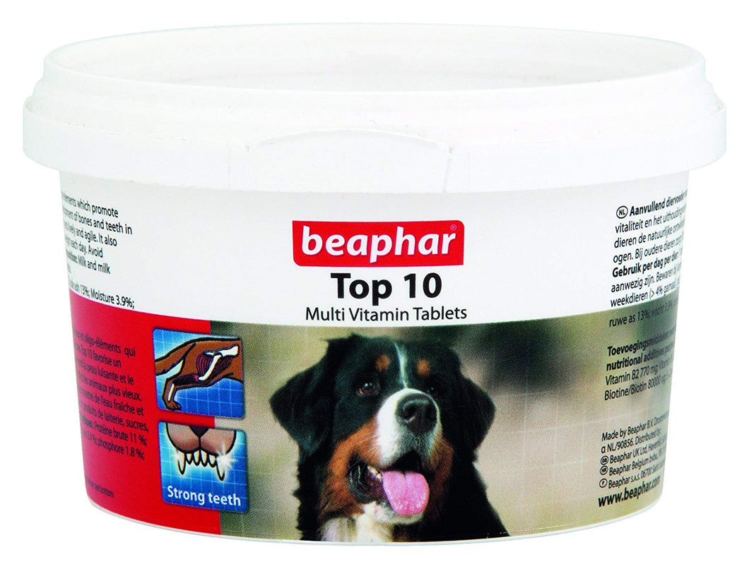 Beaphar Top 10 Dog Multivitamin Tablets 180 Tablets / 117G 