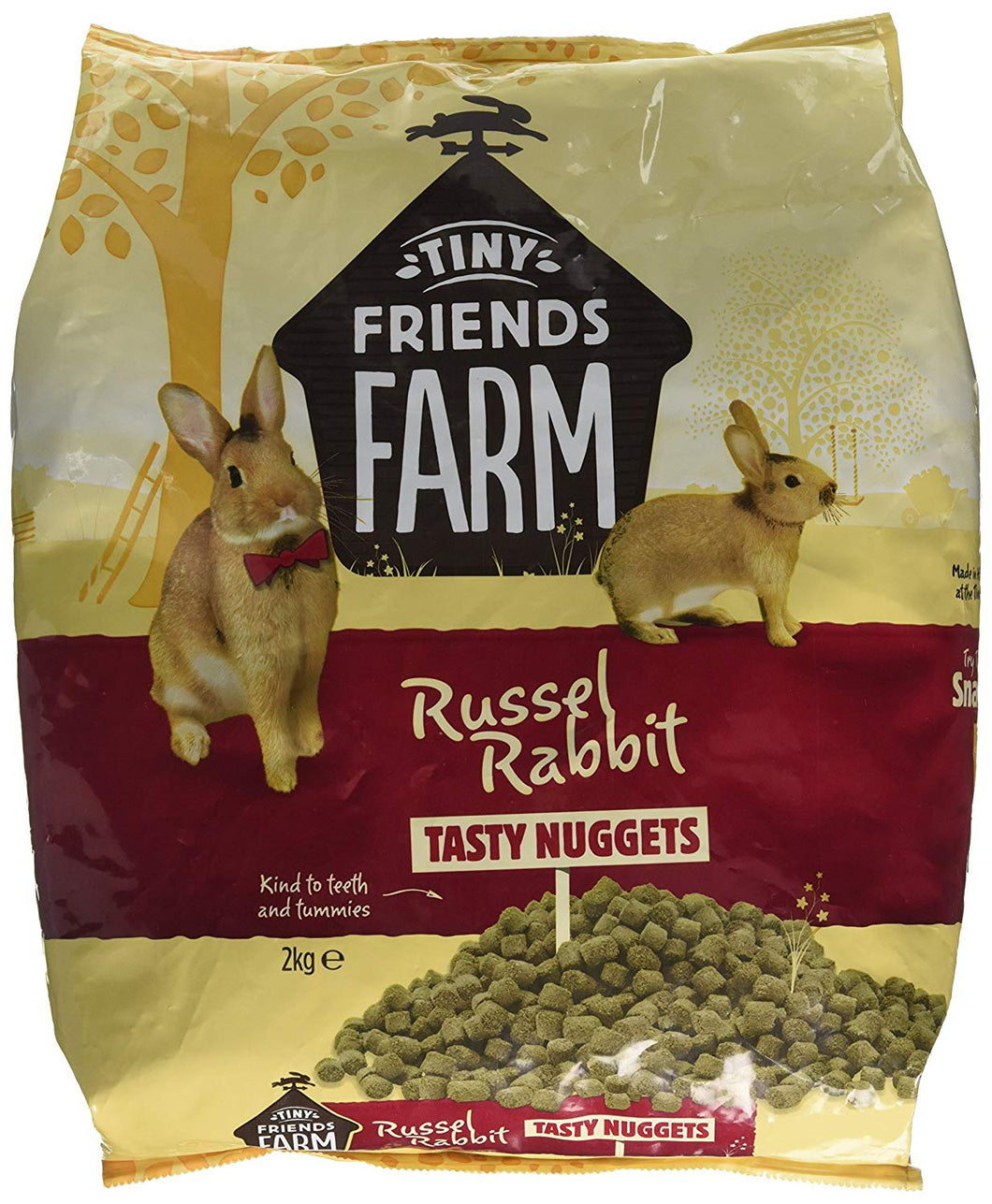 Supreme Tiny Friends Farm Russel Rabbit Tasty Nuggets Nutrition Food, 2 Kg