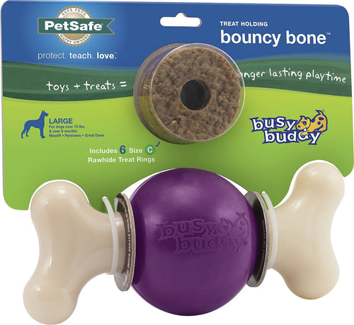Busy Buddy Bouncy Bone Treat Rings Dog Toy