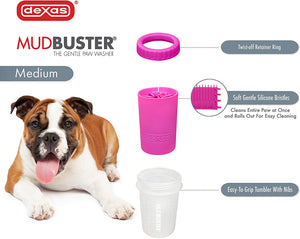 Dexas MudBuster Silicone Paw Washer Fuchsia For Dogs