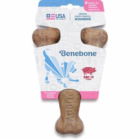 Benebone Wishbone Bacon Puppy Chew
