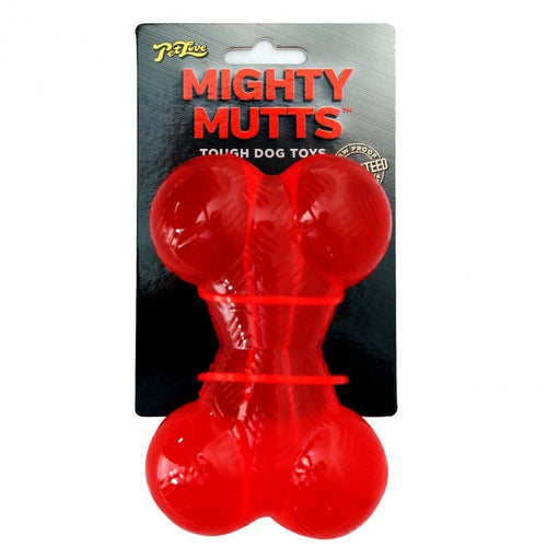 PetLove Mighty Mutts Rubber Bone Heavyweight Dog Toy