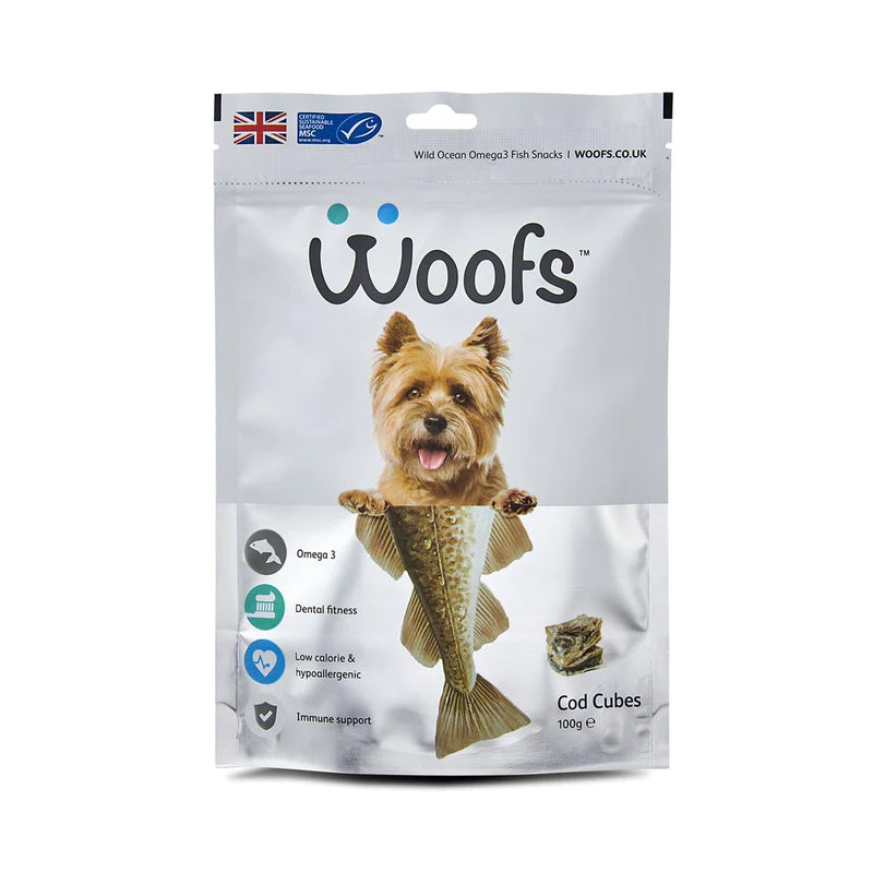 Woofs Cod Cubes Omega 3 Dog Treats