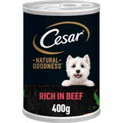 Cesar Natural Goodness Tin Beef in Loaf Dog Wet Food 6 x 400g