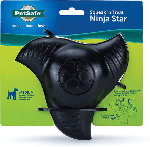 PetSafe Squeak n' Treat Ninja Star Dog Toy for Large Dogs