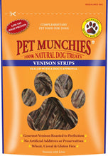 Load image into Gallery viewer, Pet Munchies Venison Strips Dog Chews Various Pack Sizes