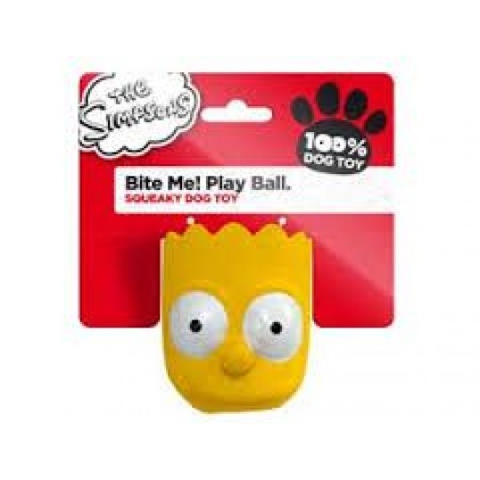 The Simpsons Bite me! Play Squeaky Ball Dog Toy